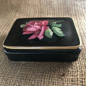 Vintage Porcelain Trinket Box - Catchall with Lid
